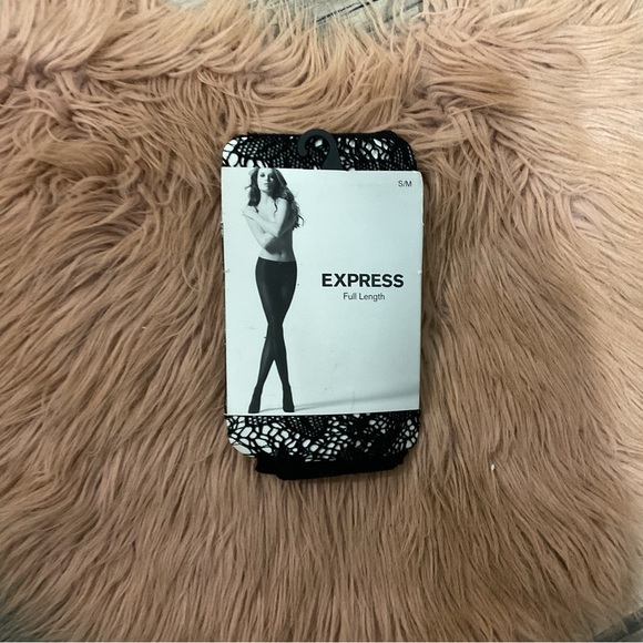 Express Black Full Length Textured Tight Size S/M NWT - Picture 1 of 3